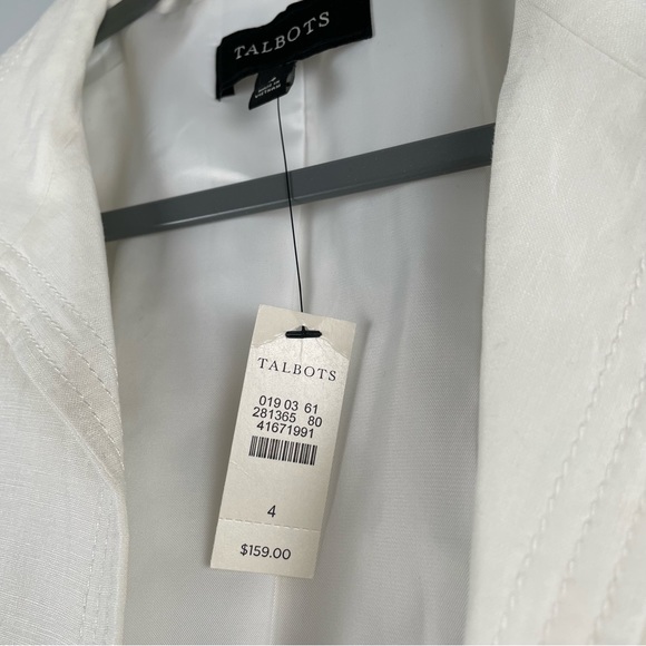 TALBOTS LINEN BLAZER | Ivory | Size 4 - Picture 6 of 7